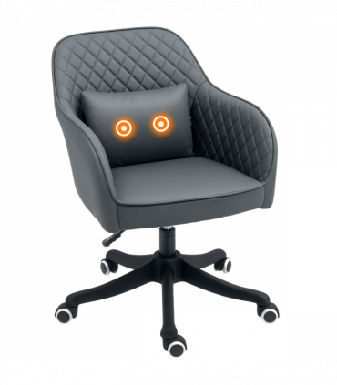 Vinsetto Office Chair with Rechargeable Vibration Massage, Grey