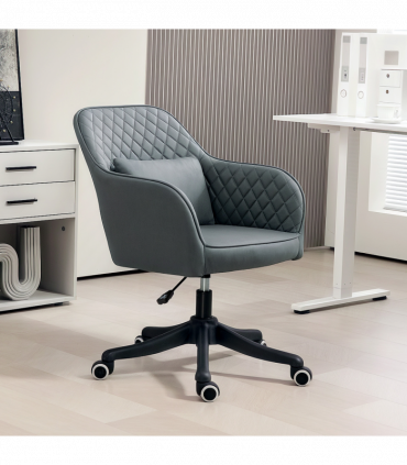 Vinsetto Office Chair with Rechargeable Vibration Massage, Grey