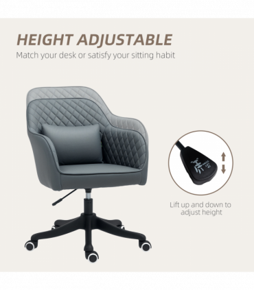 Vinsetto Office Chair with Rechargeable Vibration Massage, Grey