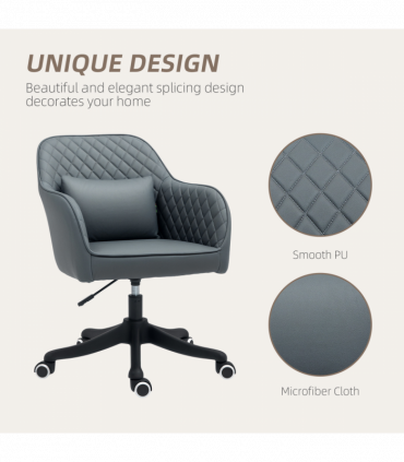 Vinsetto Office Chair with Rechargeable Vibration Massage, Grey