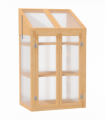 Wooden Greenhouse, Cold Frame PC Semi Transparent 70x50x120cm, Brown