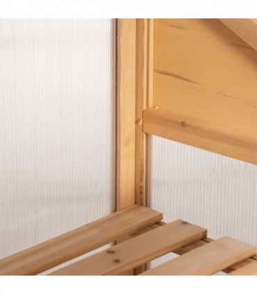 Wooden Greenhouse, Cold Frame PC Semi Transparent 70x50x120cm, Brown