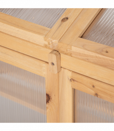 Wooden Greenhouse, Cold Frame PC Semi Transparent 70x50x120cm, Brown