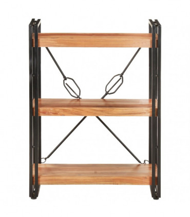 vidaXL 3-Tier Bookcase 60x30x80 cm Solid Acacia Wood