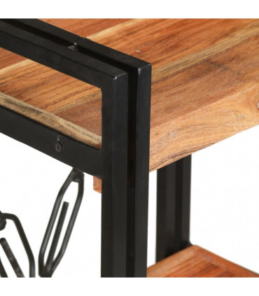 vidaXL 3-Tier Bookcase 60x30x80 cm Solid Acacia Wood