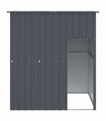 vidaXL Dog House with Roof Anthracite 165x153x181 cm Galvanised Steel