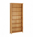 7-Tier Bookcase 90x22.5x200 cm Solid Oak Wood