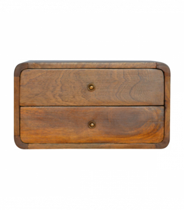 Artisan Furniture Solid Wood Floating Curved Chestnut Bedside