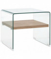 Coffee Table Clear 50x50x45 cm Tempered Glass
