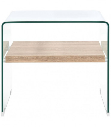 Coffee Table Clear 50x50x45 cm Tempered Glass