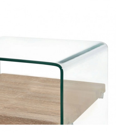 Coffee Table Clear 50x50x45 cm Tempered Glass