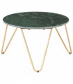 Coffee Table Green 65x65x42 cm Real Stone with Marble Texture