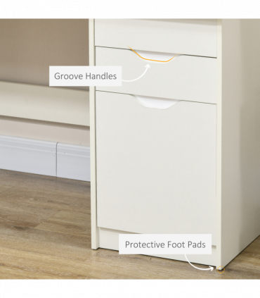 Computer ,Workstation White w/ Drawers Home Office