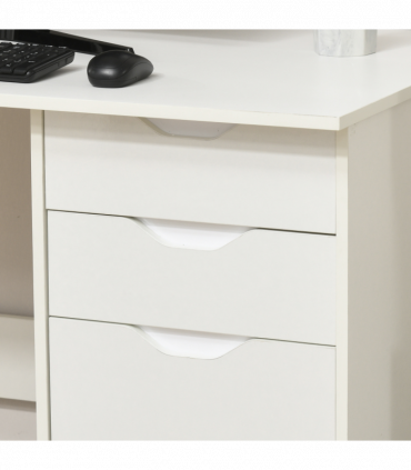 Computer ,Workstation White w/ Drawers Home Office