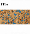Decorative Cork Wall Tiles - Blue - 1 Tile - 0.18m2 (1.94sqft)
