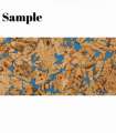 Decorative Cork Wall Tiles - Blue - Sample - 1 Strip