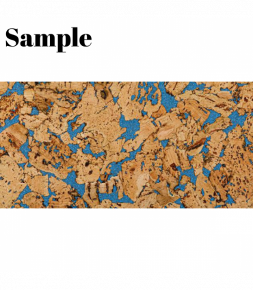 Decorative Cork Wall Tiles - Blue - Sample - 1 Strip