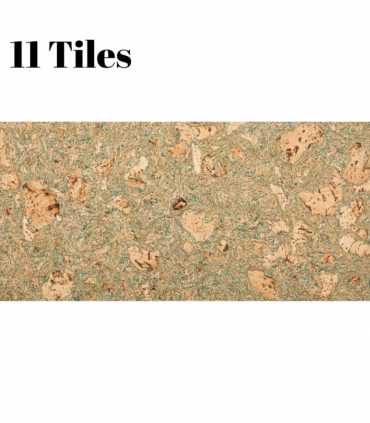 Decorative Cork Wall Tiles - Green - 1 Pack - 1.98m2 (21.31sqft)