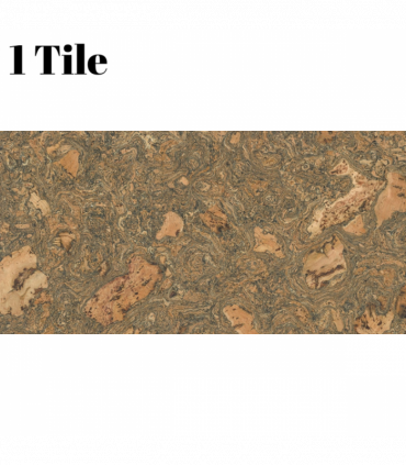 Decorative Cork Wall Tiles - Grey - 1 Tile - 0.18m2 (1.94sqft)