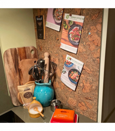 Decorative Cork Wall Tiles - Grey - Sample - 1 Strip