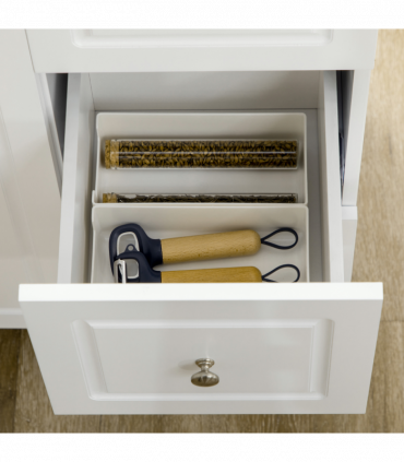 Drop-Leaf Kitchen Island on Wheels Utility Storage Cart with Drawers & Cabinet