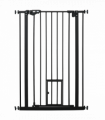 Extra Tall Dog Gate with Cat Door Auto Close for Stairs 74-80 cm Wide Pawhut