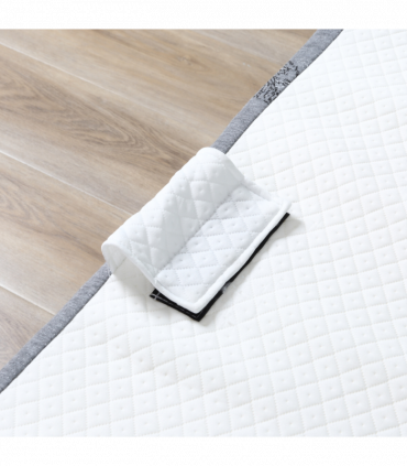 Folding Bed with 10cm Mattress, Portable Foldable Guest Bed Metal Frame