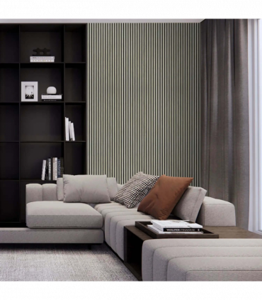 Grey Oak Acoustic Wall Panels 240cm x 60cm - 2 Pack