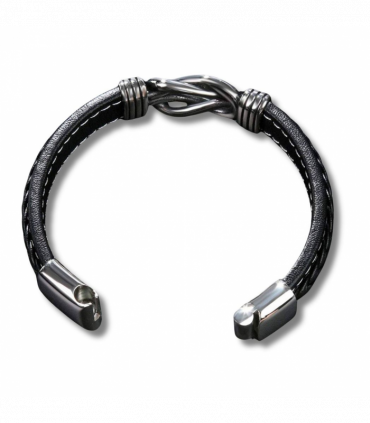 Men's Leather Infinity Bracelet