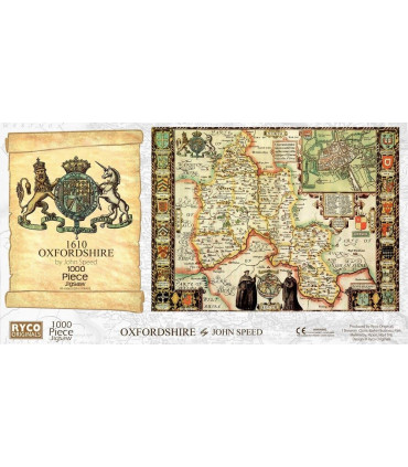 Oxfordshire Historical Map 1000 Piece Jigsaw Puzzle (1610)