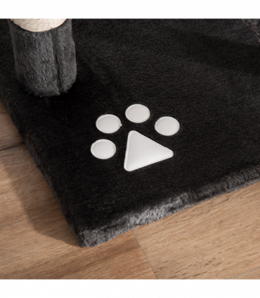 PawHut 240-260cm Floor to Ceiling Cat Tree with Scratching Posts - Dark Grey