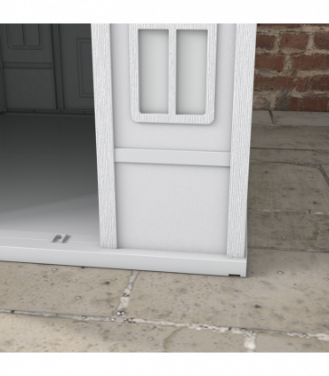 PawHut Weather-Resistant Dog House, Puppy Shelter for Large Dogs - Grey