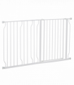 Pet Safety Gate Dog Barrier Dog Metal Pet Barrier, for Doorways - White