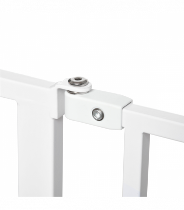 Pet Safety Gate Dog Barrier Dog Metal Pet Barrier, for Doorways - White