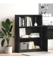 vidaXL Bookcase Black oak 80 x 24 x 109 cm Engineered wood