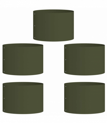 vidaXL Garden 5 pcs Olive green 30 x 30 x 20 cm Steel