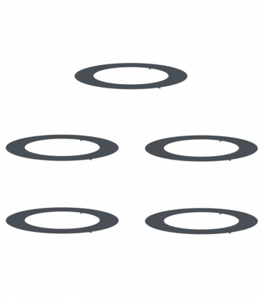 vidaXL Flat Tree Rings 5 pcs Anthracite Ø60 / 90 cm Steel