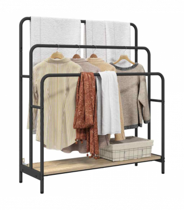vidaXL Cloth Rack Sonoma oak 90 x 30 x 100.5 cm Engineered wood