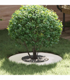 vidaXL Flat Tree Ring White Ø30 / 60 cm Steel