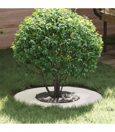 vidaXL Flat Tree Ring White Ø30 / 60 cm Steel