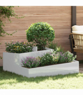 vidaXL Garden Planter Silver 100 x 100 x 50 cm Galvanised steel