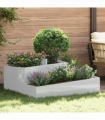 vidaXL Garden Planter Silver 100 x 100 x 50 cm Galvanised steel
