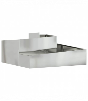 vidaXL Garden Planter Silver 100 x 100 x 50 cm Galvanised steel