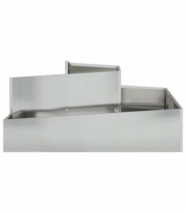 vidaXL Garden Planter Silver 100 x 100 x 50 cm Galvanised steel