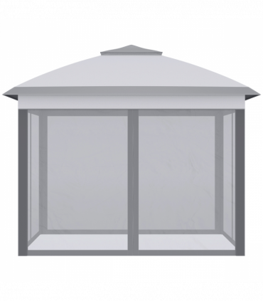 Pop Up Gazebo Height Adjustable Canopy Tent w/ Carrying Bag, Grey