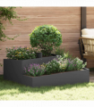 vidaXL Garden Planter Black 100 x 100 x 50 cm Steel