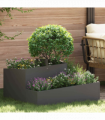 vidaXL Garden Planter Black 80 x 80 x 50 cm Cold-rolled steel