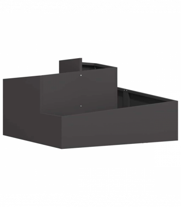 vidaXL Garden Planter Black 80 x 80 x 50 cm Cold-rolled steel