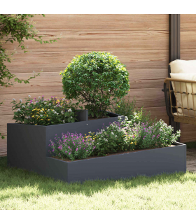 vidaXL Garden Planter Anthracite 100 x 100 x 50 cm Steel