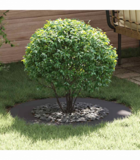 vidaXL Flat Tree Ring Black Ø50 / 80 cm Steel